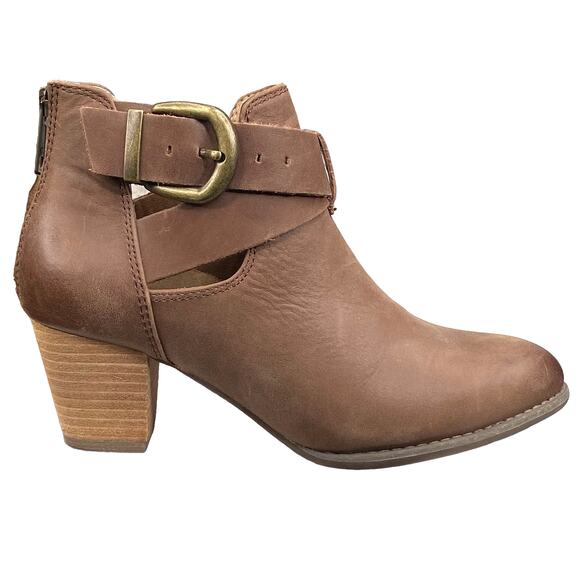 Vionic Women's Rory Brown Leather Back Zip Ankle Boot Size US 7 - Picture 1 of 11